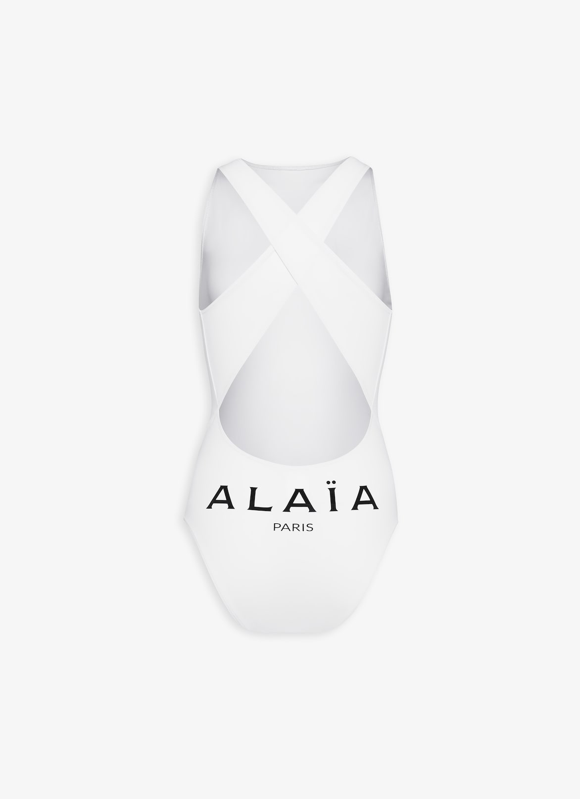 HALTERNECK ALAIA SWIMSUIT IN JERSEY ALAÏA WHITE HALTERNECK ALAIA SWIMSUIT IN JERSEY
